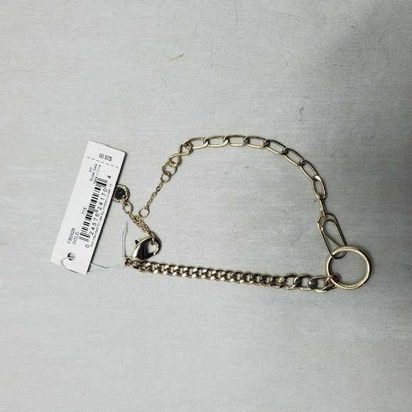 French Connection Paperclip Chain Bracelet (Gold) - Picture 5 of 8